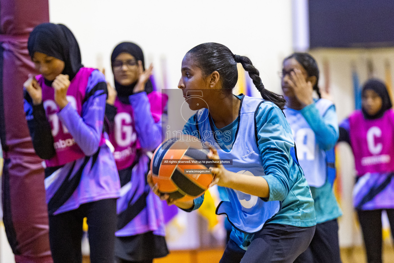 Day 11 of 24th Interschool Netball Tournament 2023 was held in Social Center, Male', Maldives on 6th November 2023. Photos: Nausham Waheed / images.mv