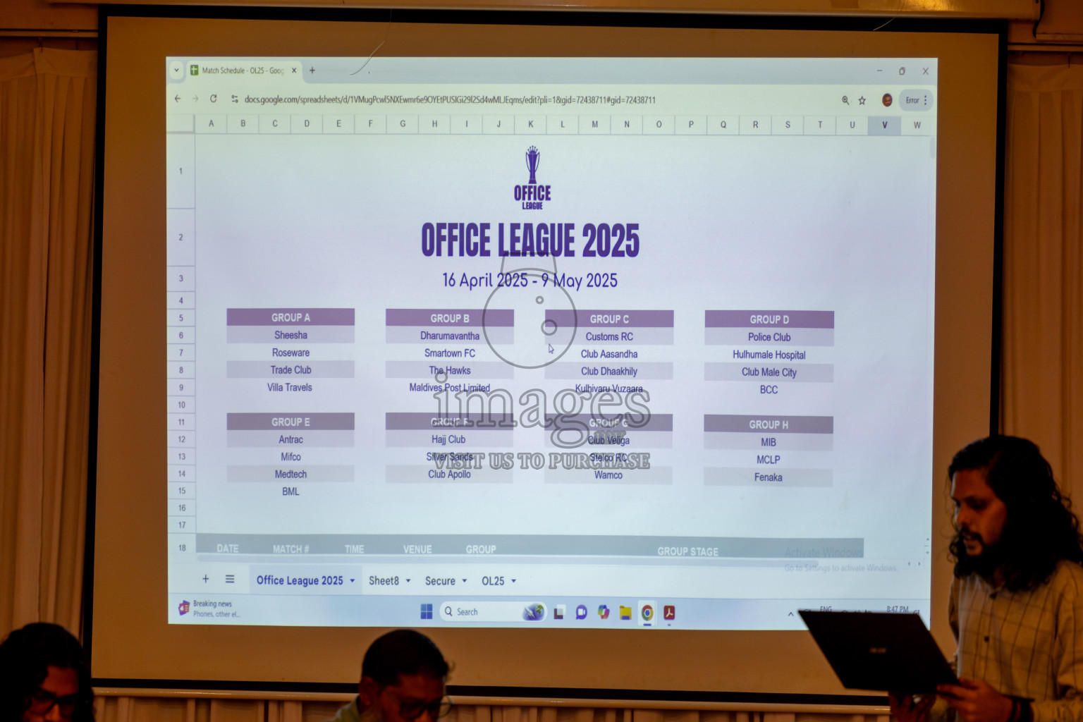 Draw Ceremony of Office League 2025 held in Male', Maldives on Saturday, 12th April 2025. Photos: Nausham Waheed / images.mv