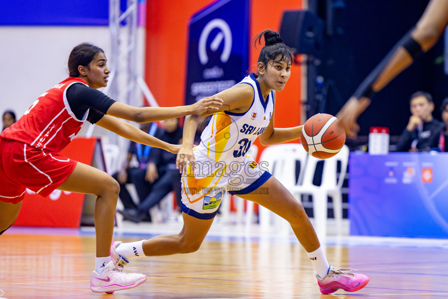 Maldives vs SriLanka in Day 2 of Under 16 Woman's Asian Cup SABA Qualifiers 2025 was held in Social Center, Male', Maldives on Friday, 13th June 2025. Photos: Nausham Waheed / images.mv