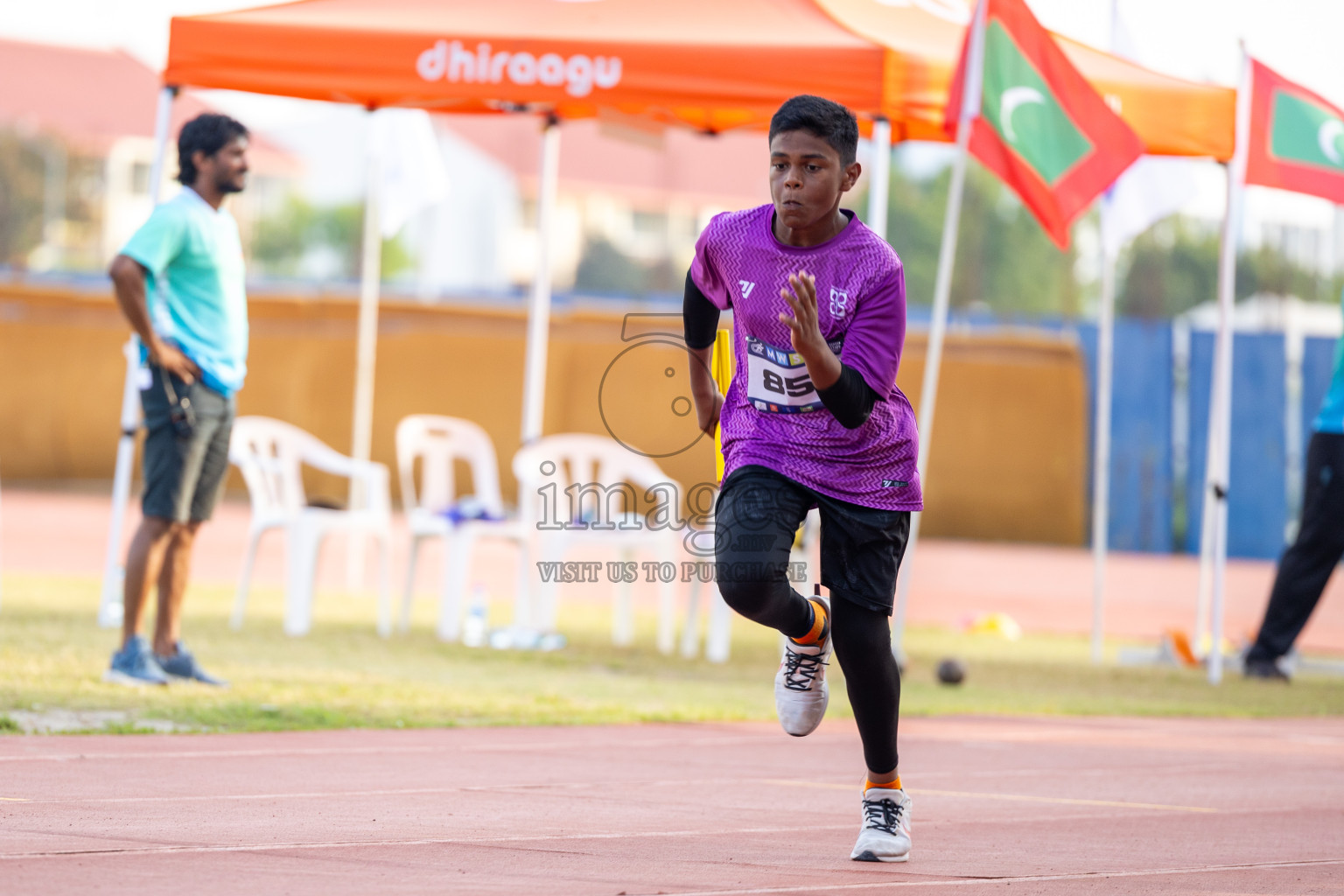 Day 5 of MWSC Interschool Athletics Championships 2024 held in Hulhumale Running Track, Hulhumale, Maldives on Wednesday, 13th November 2024. Photos by: Ismail Thoriq / Images.mv