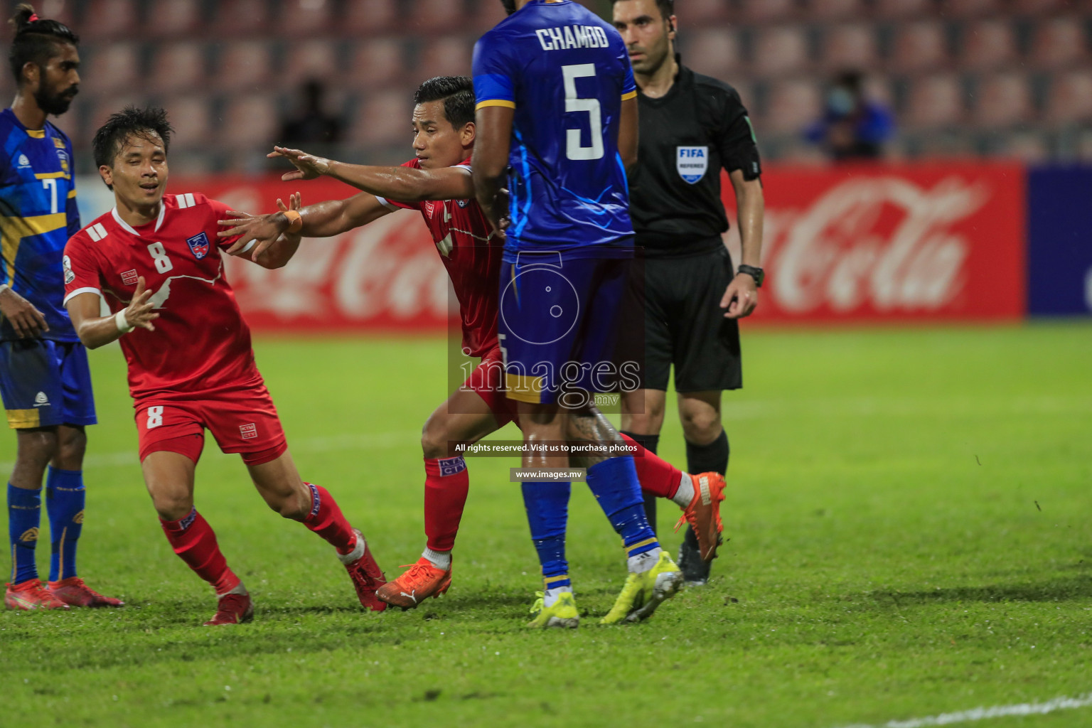 Nepal vs Sri Lanka in SAFF Championship 2021 held on 4th October 2021 in Galolhu National Stadium, Male', Maldives