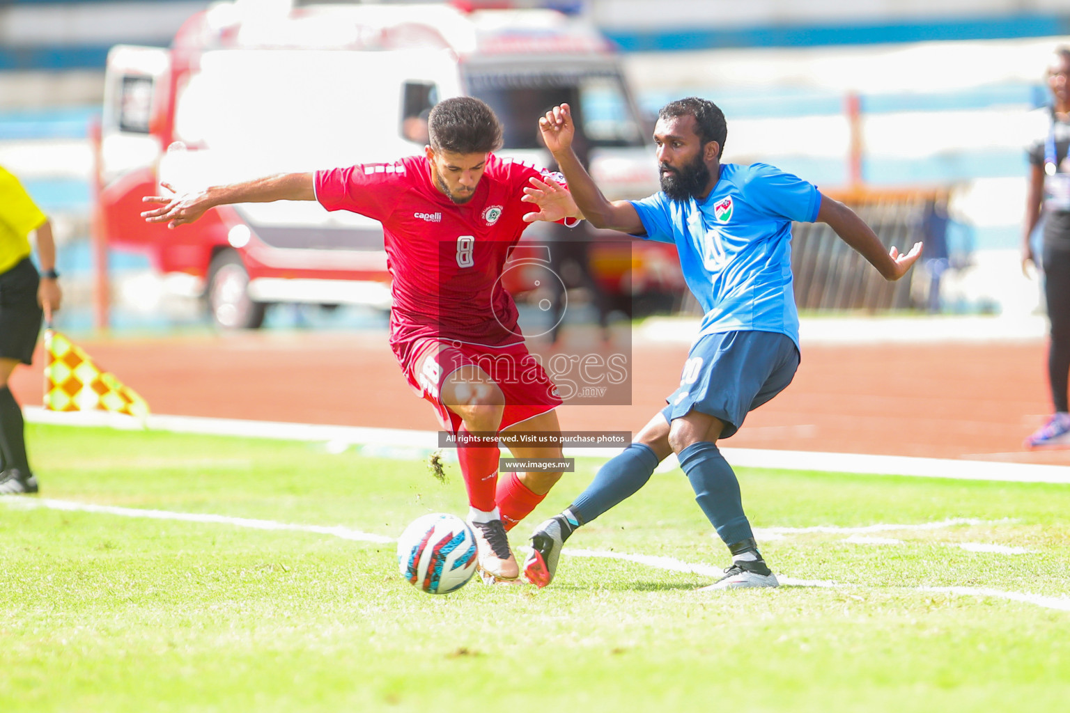 Lebanon vs Maldives in SAFF Championship 2023 held in Sree Kanteerava Stadium, Bengaluru, India, on Tuesday, 28th June 2023. Photos: Nausham Waheed, Hassan Simah / images.mv