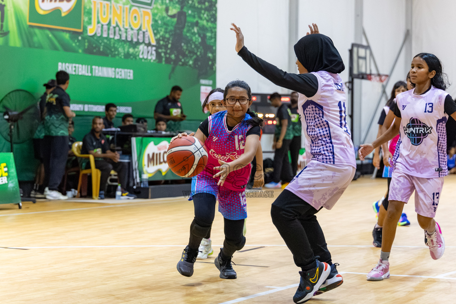 Day 3 of Milo 5 x 5 Junior Challenge 2025 - Basketball tournament held in Basketball Training Center, Male', Maldives on Saturday, 11th October 2025. 
Photos by:  Hassan Simah / Images.mv