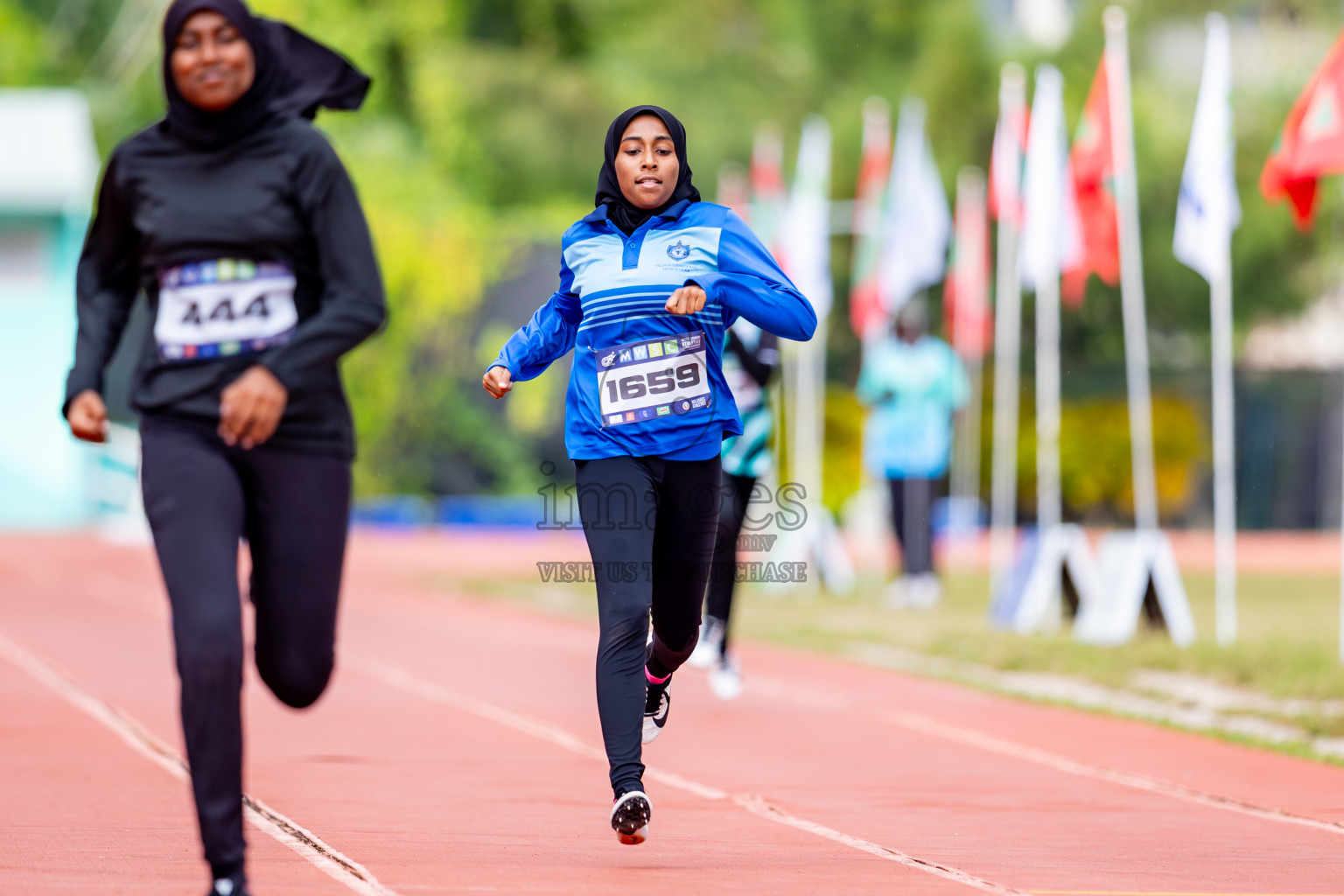 Day 6 of MWSC Interschool Athletics Championships 2024 held in Hulhumale Running Track, Hulhumale, Maldives on Thursday, 14th November 2024. Photos by: Nausham Waheed / Images.mv