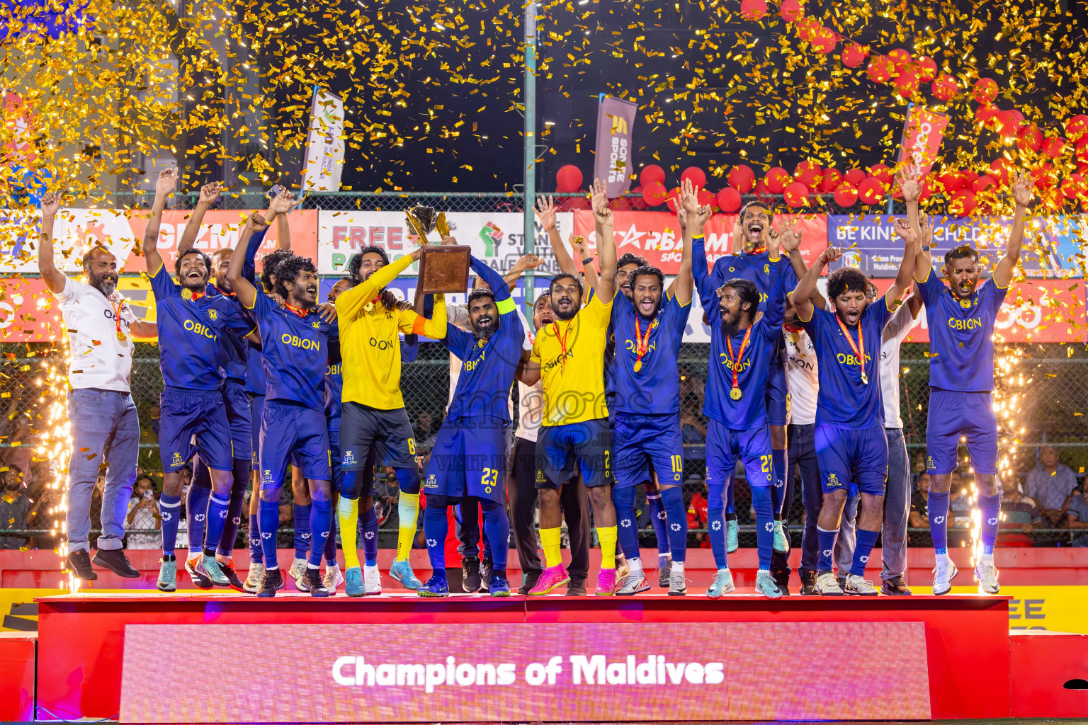 B Eydhafushi vs L Gan in the Final of Golden Futsal Challenge 2024 was held on Thursday, 7th March 2024, in Hulhumale', Maldives 
Photos: Ismail Thoriq / images.mv