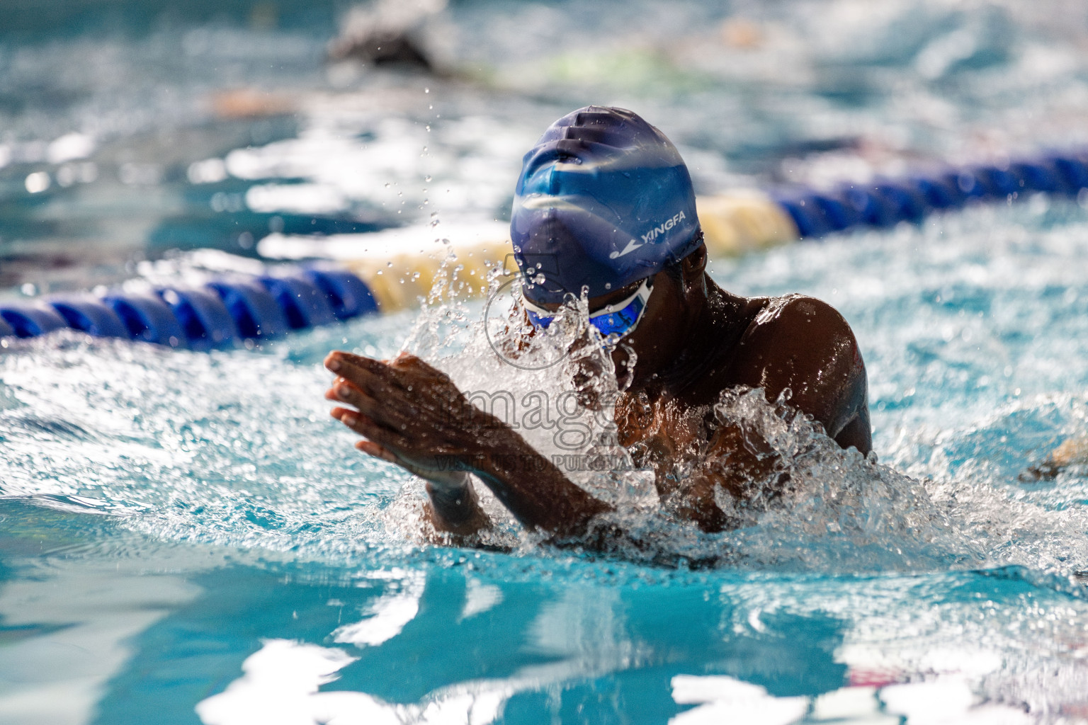 Day 3 of National Swimming Competition 2024 held in Hulhumale', Maldives on Sunday, 15th December 2024. Photos: Hassan Simah / images.mv