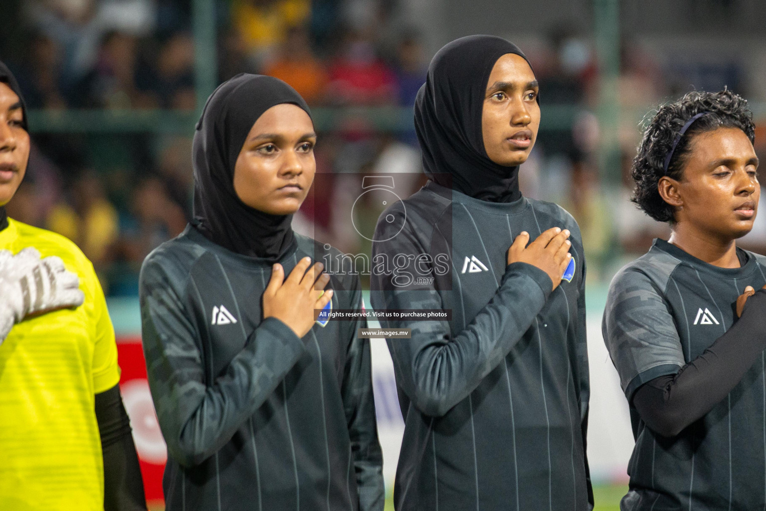 Club WAMCO vs DSC in the Semi Finals of 18/30 Women's Futsal Fiesta 2021 held in Hulhumale, Maldives on 14th December 2021. Photos: Shu Abdul Sattar / images.mv