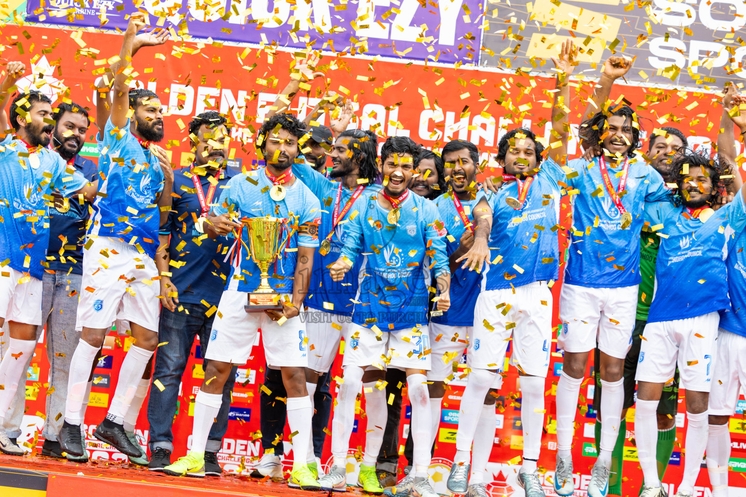 Sh Kanditheemu vs Sh Milandhoo in Day 21 of Golden Futsal Challenge 2025 was held on Saturday , 25th January 2025, in Hulhumale', Maldives.
Photos: Ismail Thoriq / images.mv