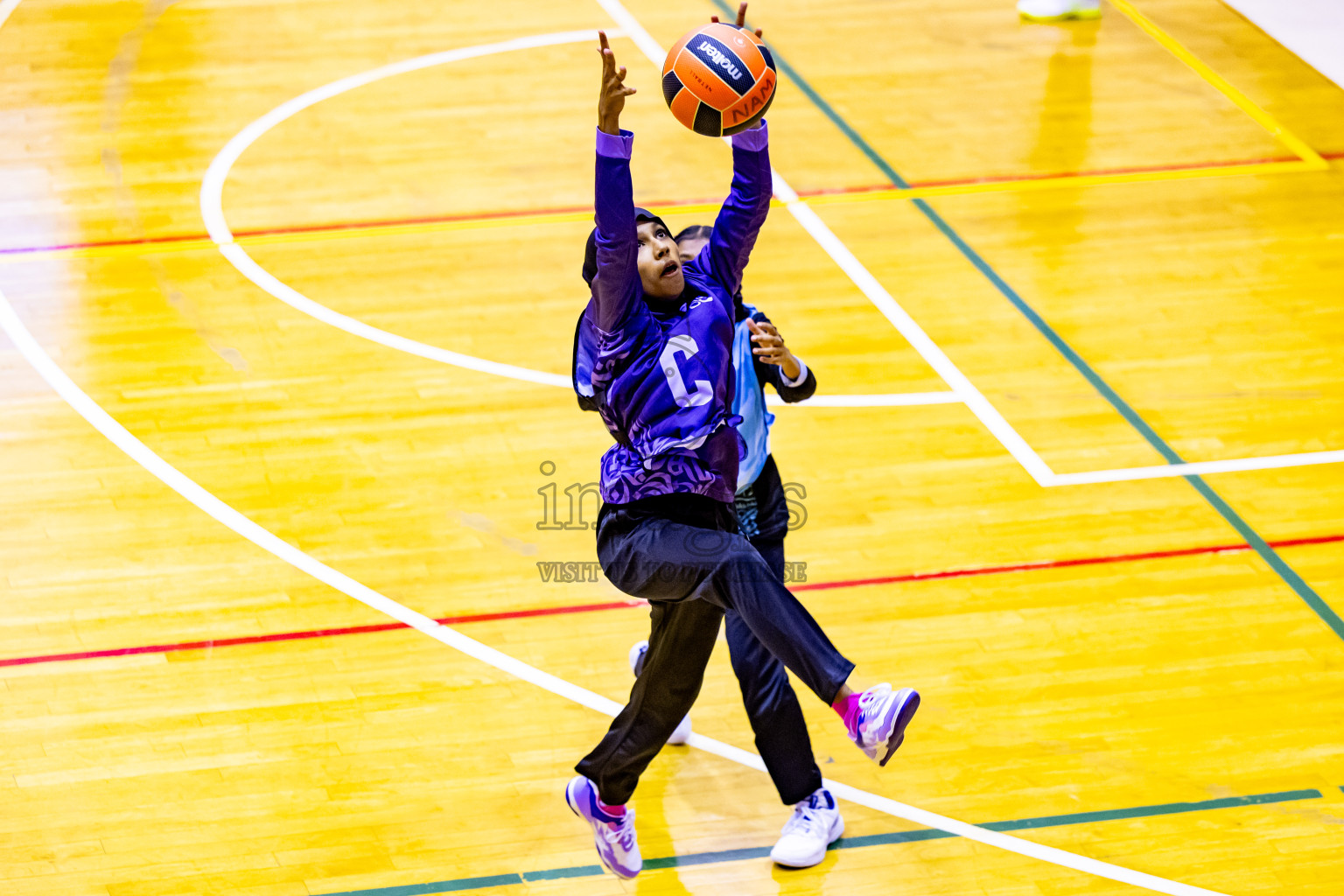 Day 3 of 25th Inter-School Netball Tournament was held in Social Center at Male', Maldives on Sunday, 11th August 2024. Photos: Nausham Waheed / images.mv