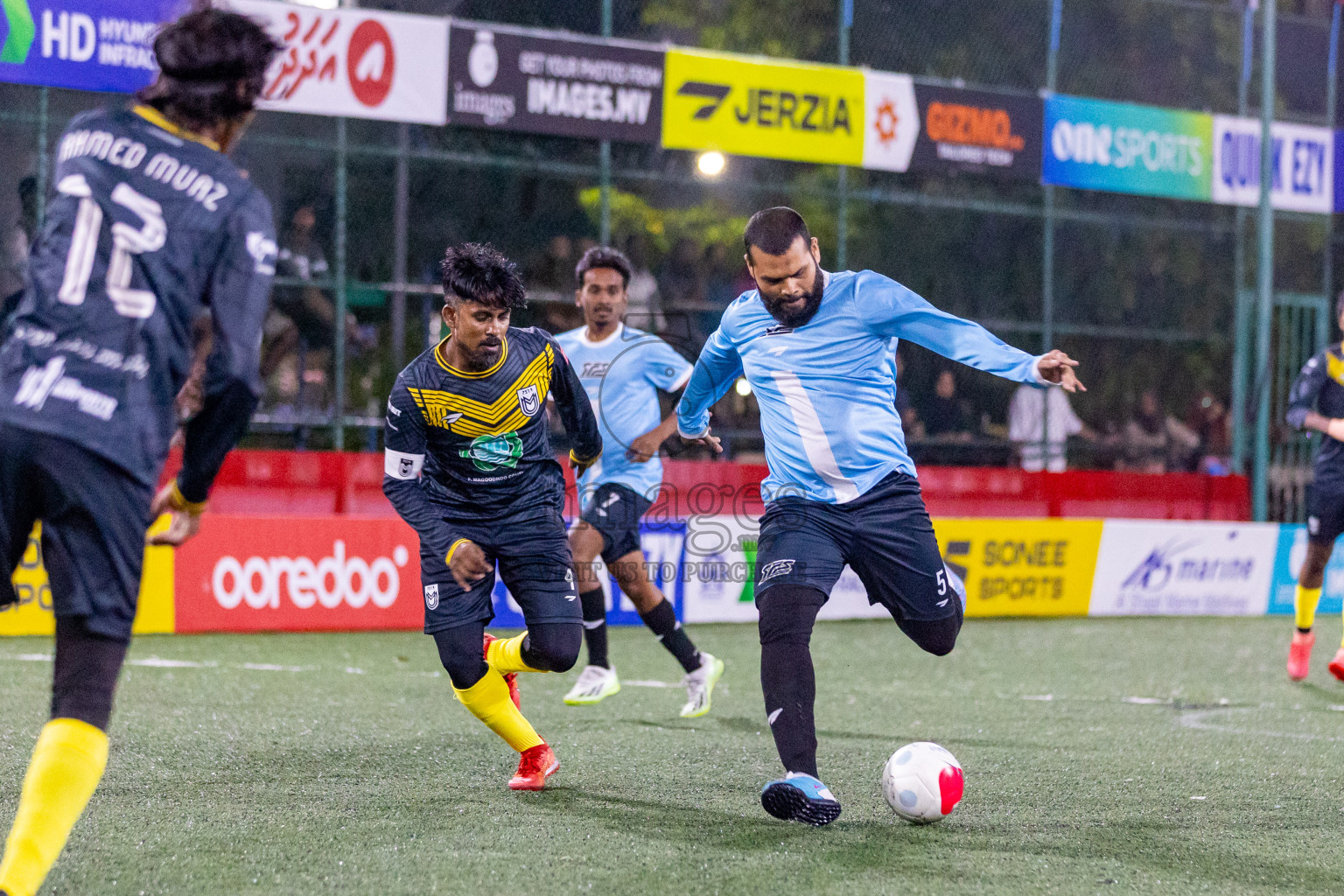 F Magoodhoo vs F Feeali in Day 17 of Golden Futsal Challenge 2024 was held on Wednesday, 31st January 2024, in Hulhumale', Maldives Photos: Hassan Simah / images.mv