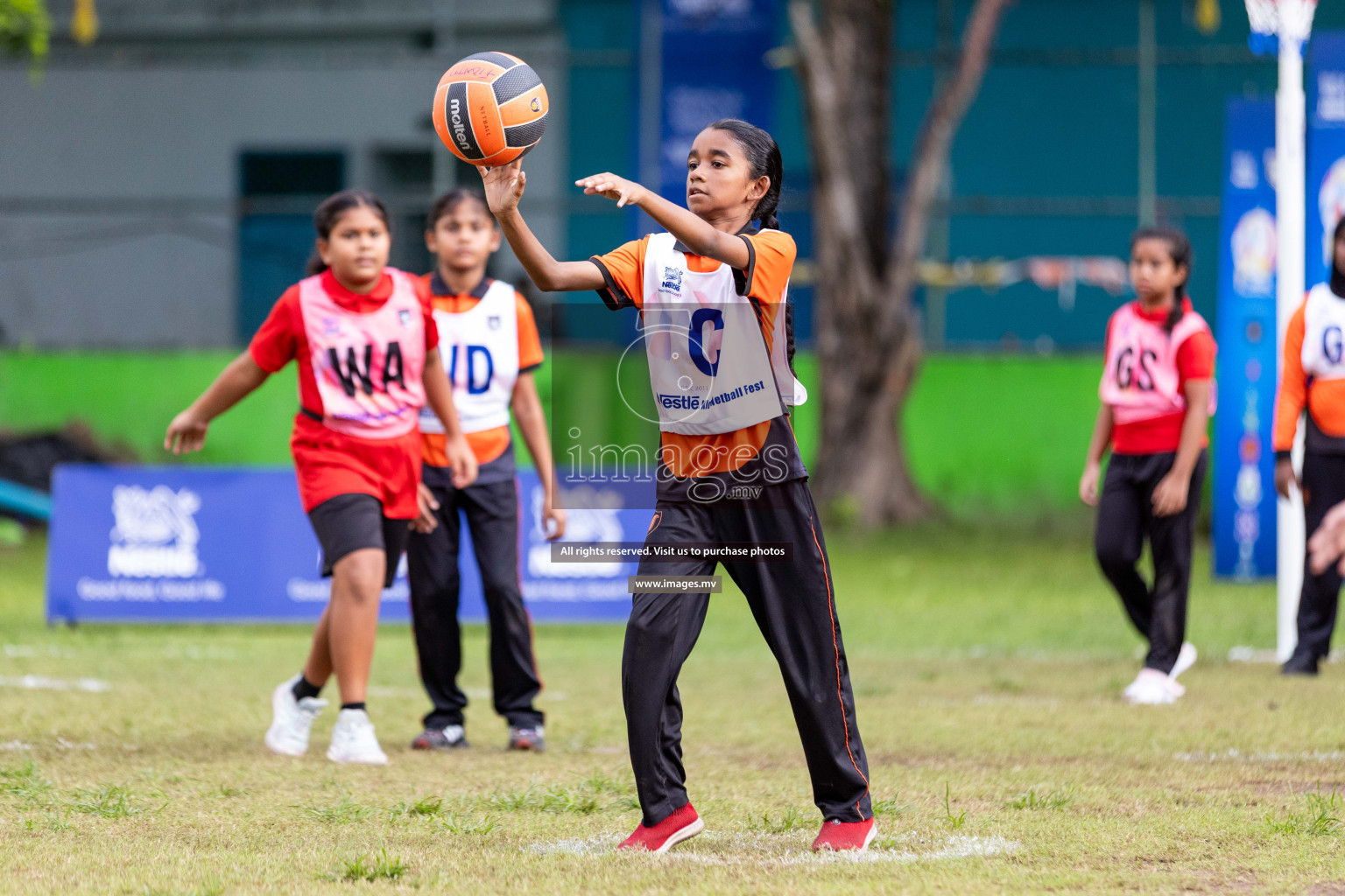 Day 2 of Nestle' Kids Netball Fiesta 2023 held in Henveyru Stadium, Male', Maldives on Thursday, 1st December 2023. Photos by Nausham Waheed / Images.mv