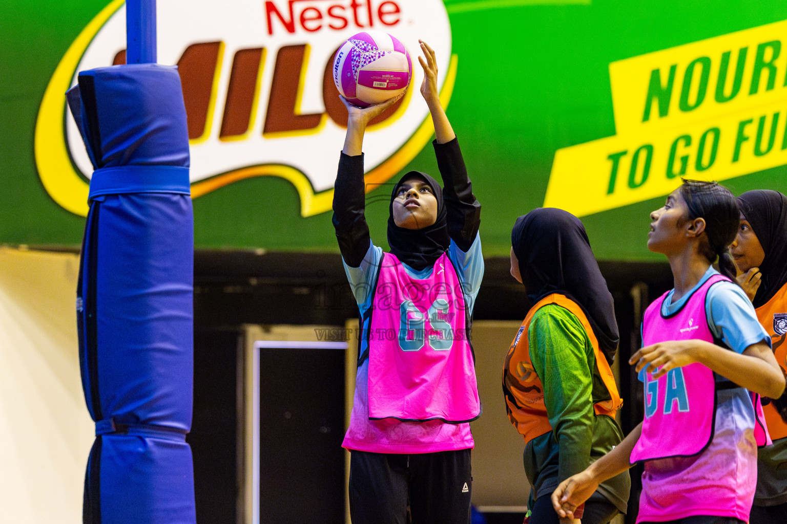 Fiontti A Team vs Young Netters A in Day 2 of 3rd Junior Championship - Netball association of Maldives, held at Social Center on Monday 20th January 2025 . Photos by Nausham Waheed
