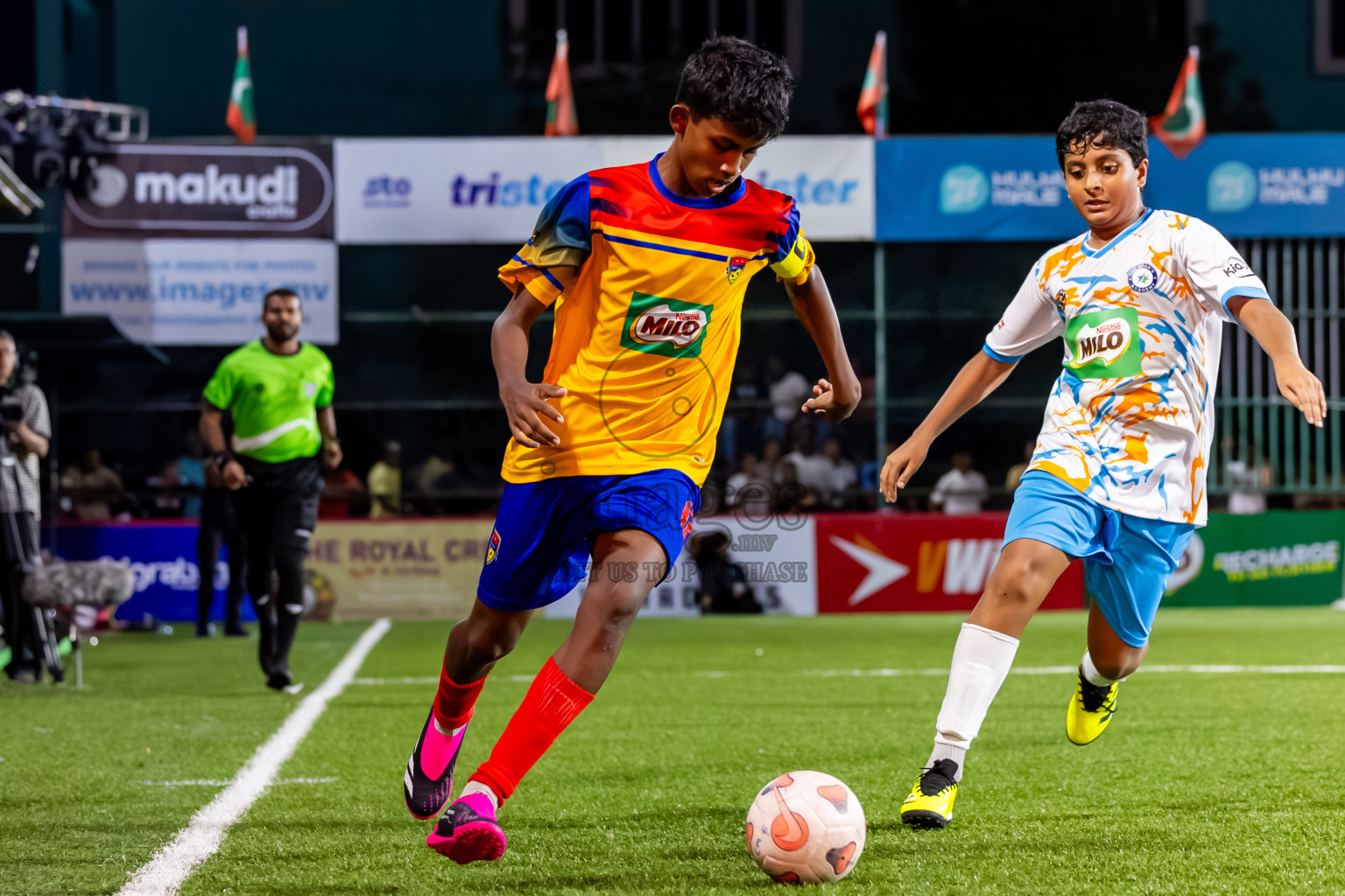 Arena vs Hawks in the Final of Milo Sector League 2025 was held in Rehendhi Futsal Ground, Hulhumale', Maldives on Tuesday, 18th November 2025. Photos: Nausham Waheed  / images.mv