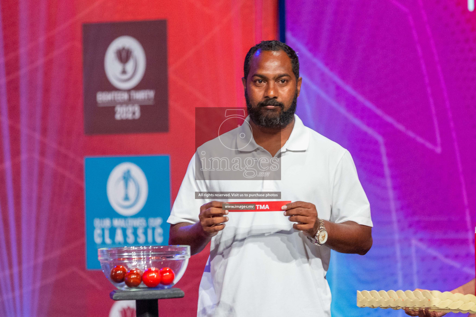 Draw ceremony of Club Maldives 2023 was held on Thursday, 6th July 2023 at PSM Studio in Male', Maldives.  Photos: Ismail Thoriq / images.mv