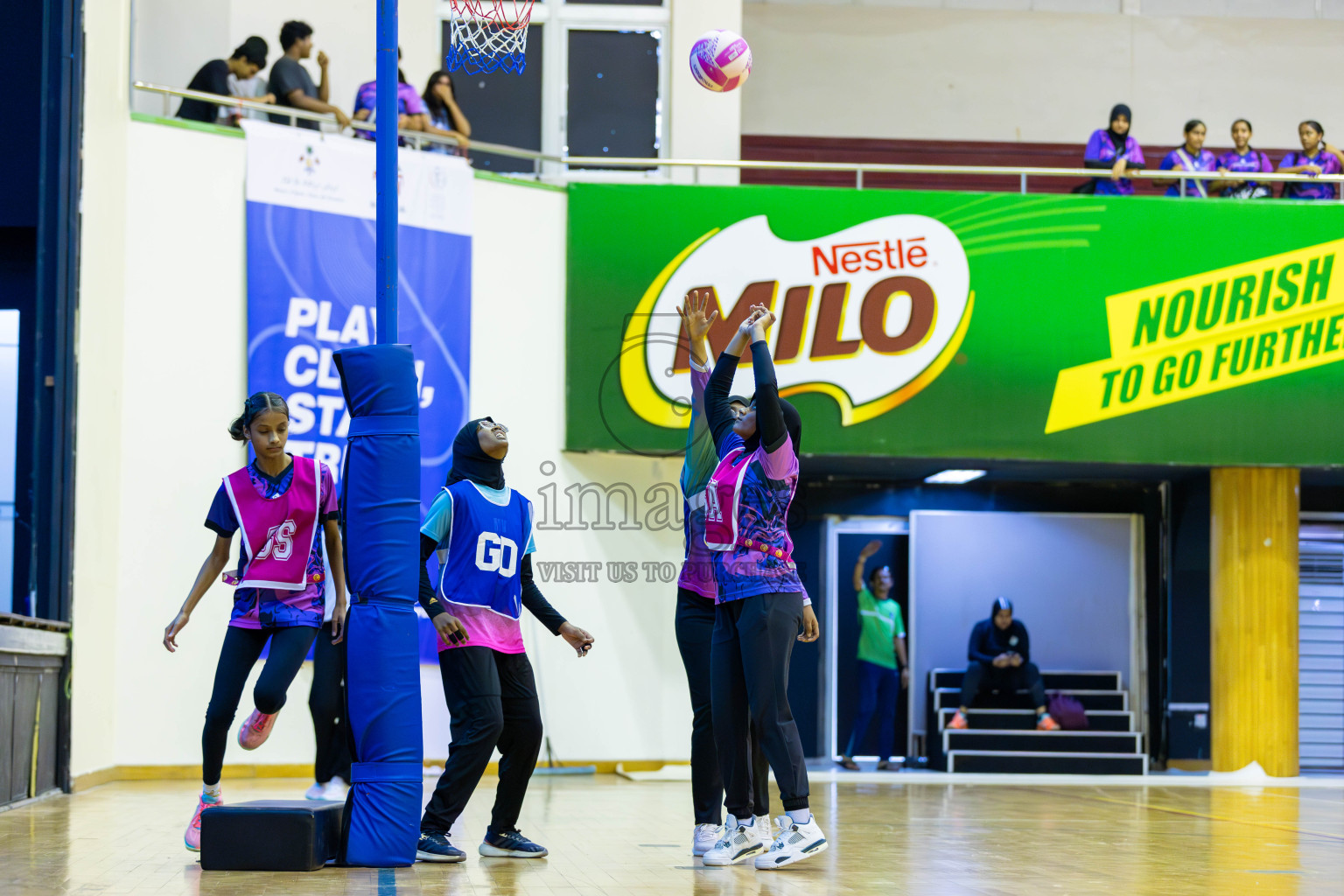 N Sports Academy A vs Young Netballers B in Day 1 of 3rd Junior Championship - Netball association of Maldives, held at Social Center on 19th January 2025 . Photos by Shuu Abdul Sattar