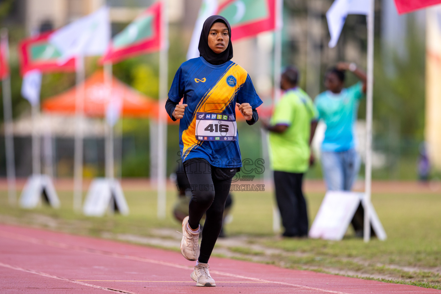 Day 2 of MWSC Interschool Athletics Championships 2024 held in Hulhumale Running Track, Hulhumale, Maldives on Sunday, 10th November 2024. Photos by: Ismail Thoriq / Images.mv