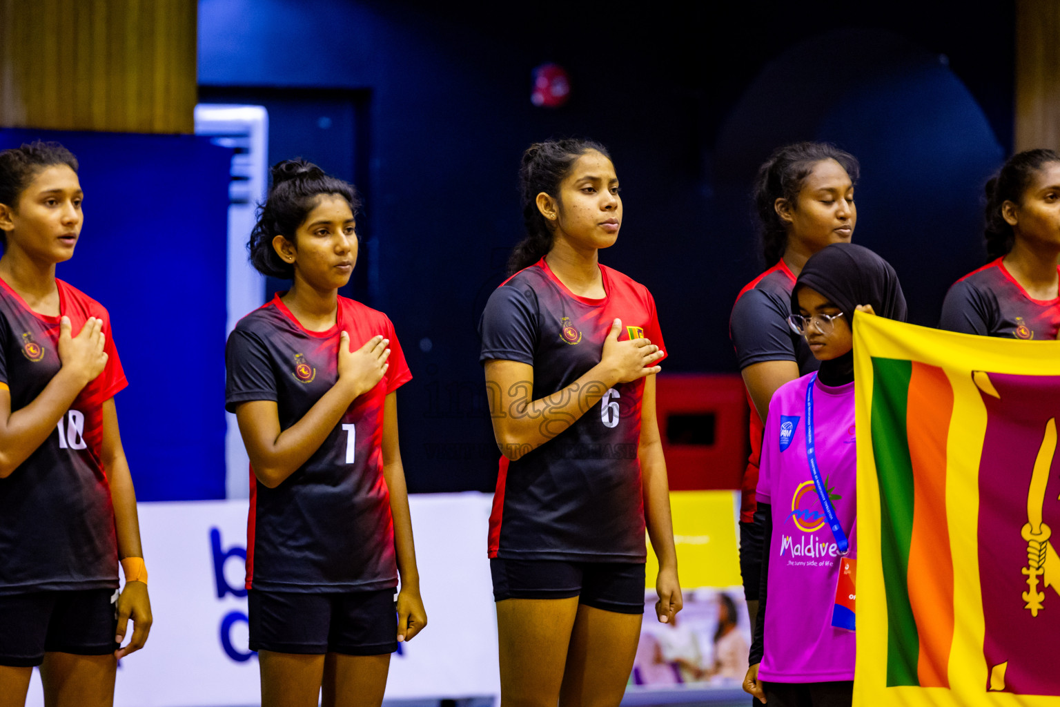 Kyrgyzstan vs Sri Lanka in Final of CAVA U20 Woman's Volleyball Championship 2024 was held in Social Center, Male', Maldives on 23rd July 2024. Photos: Nausham Waheed / images.mv