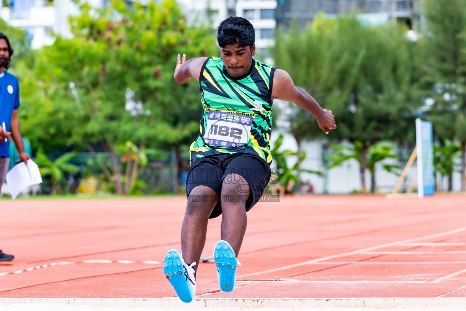 Day 3 of MWSC Interschool Athletics Championships 2024 held in Hulhumale Running Track, Hulhumale, Maldives on Monday, 11th November 2024. Photos by:  Nausham Waheed / Images.mv