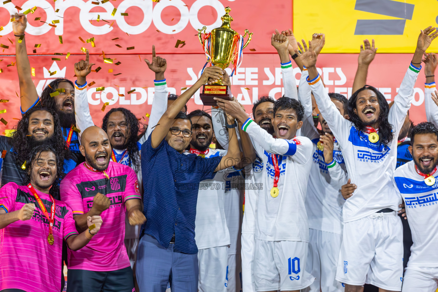 Dhanimagu vs S Hthadhoo in Zone  Final on Day 389 of Golden Futsal Challenge 2024 which was held on Saturday, 24th February 2024, in Hulhumale', Maldives Photos: Ismail Thoriq / images.mv