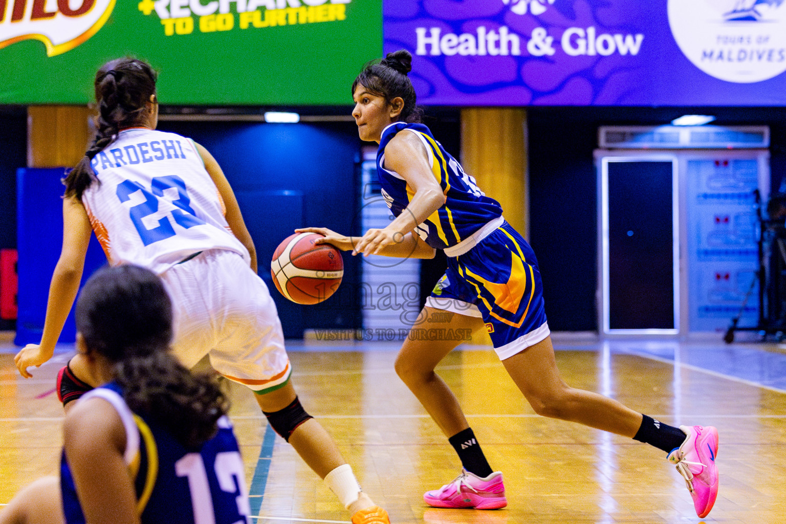India vs SriLanka in Day 1 of Under 16 Woman's Asian Cup SABA Qualifiers 2025 was held in Social Center, Male', Maldives on 12th June 2025. Photos: Nausham Waheed / images.mv