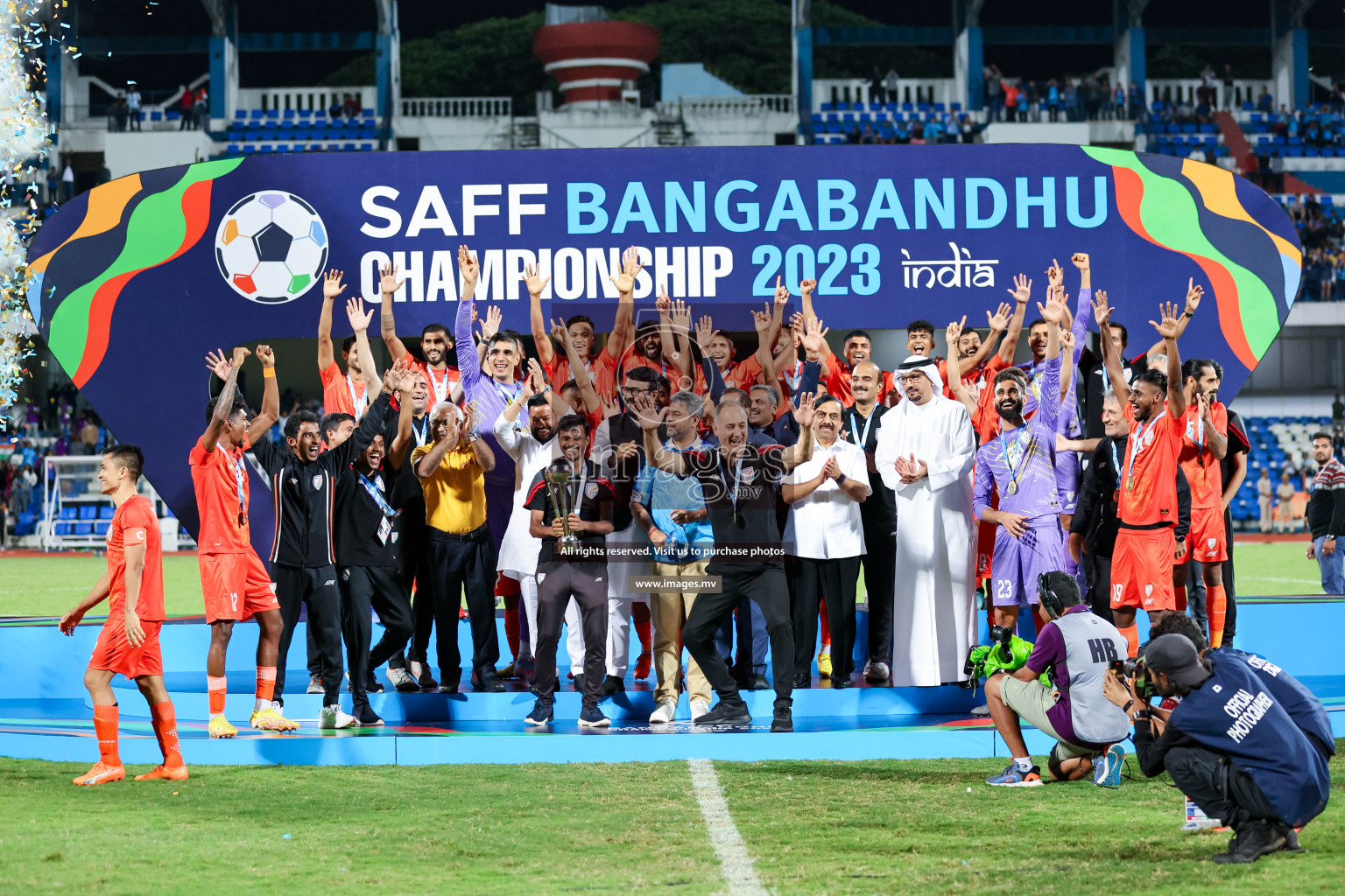 Kuwait vs India in the Final of SAFF Championship 2023 held in Sree Kanteerava Stadium, Bengaluru, India, on Tuesday, 4th July 2023. Photos: Nausham Waheed / images.mv