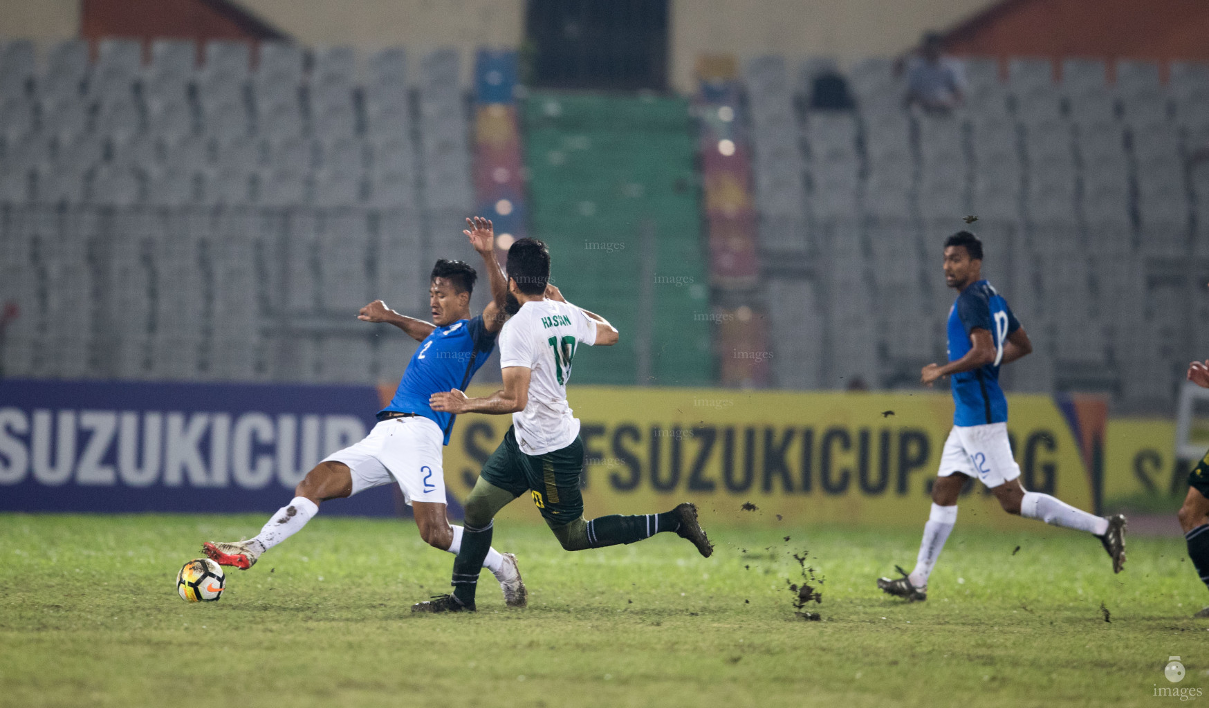 India vs Pakistan in SAFF Suzuki Cup 2018 semifinals in Dhaka, Bangladesh, Wednesday, September 12, 2018. (Images.mv Photo/ Ismail Thoriq)