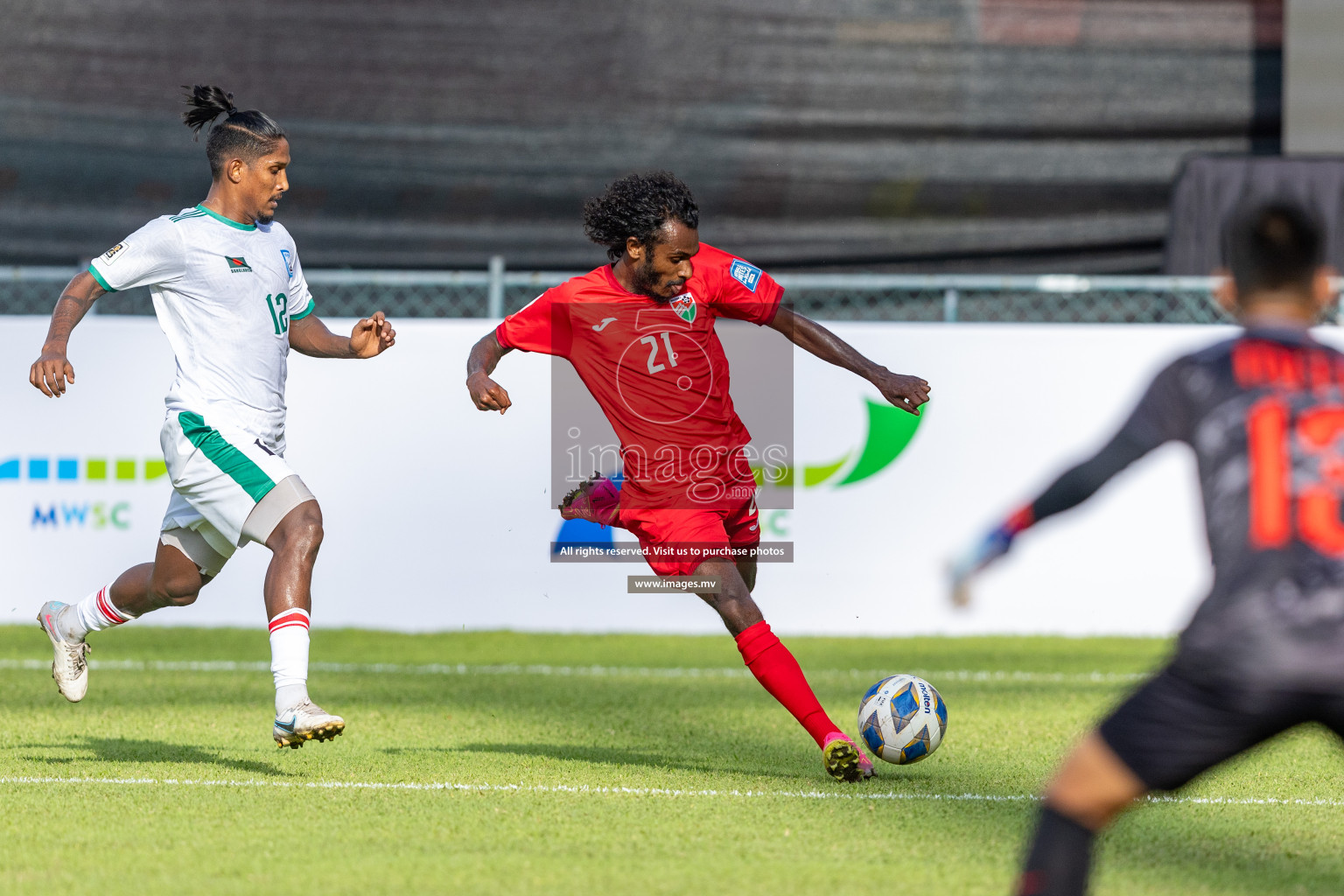 FIFA World Cup 2026 Qualifiers Round 1 home match vs Bangladesh held in the National Stadium, Male, Maldives, on Thursday 12th October 2023. Photos: Nausham Waheed / Images.mv