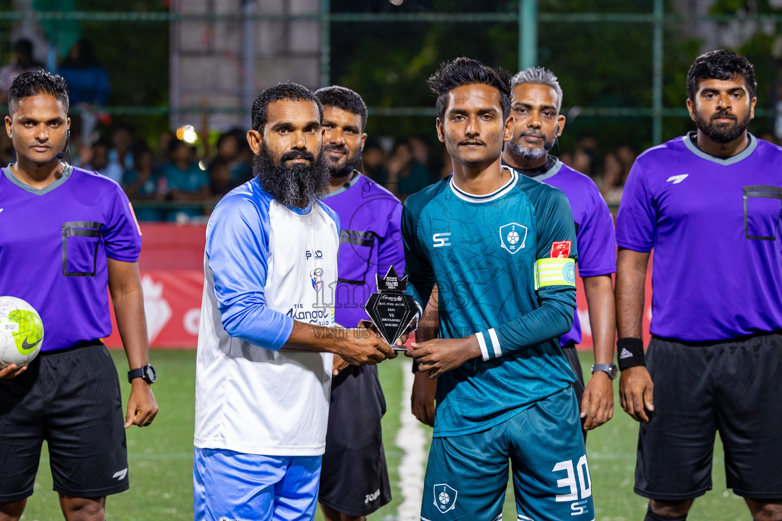 N Kendhikulhudhoo vs R Dhuvaafaru on Day 39 of Golden Futsal Challenge 2024 was held on Friday, 23rd February 2024, in Hulhumale', Maldives 
Photos: Mohamed Mahfooz Moosa/ images.mv