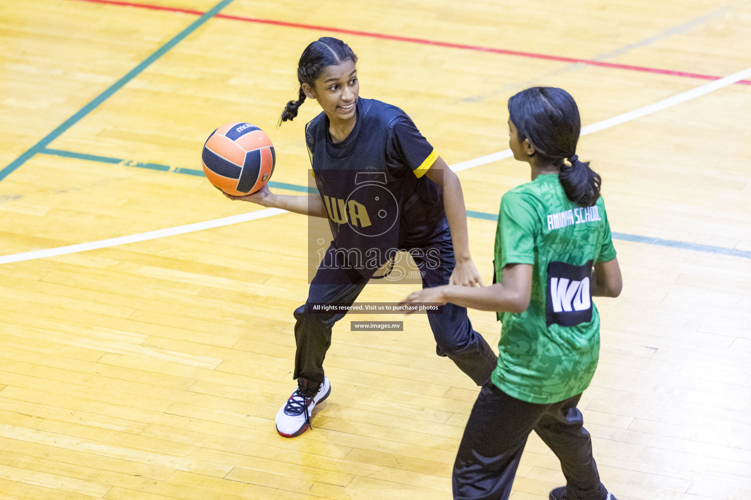 Day6 of 24th Interschool Netball Tournament 2023 was held in Social Center, Male', Maldives on 1st November 2023. Photos: Nausham Waheed / images.mv