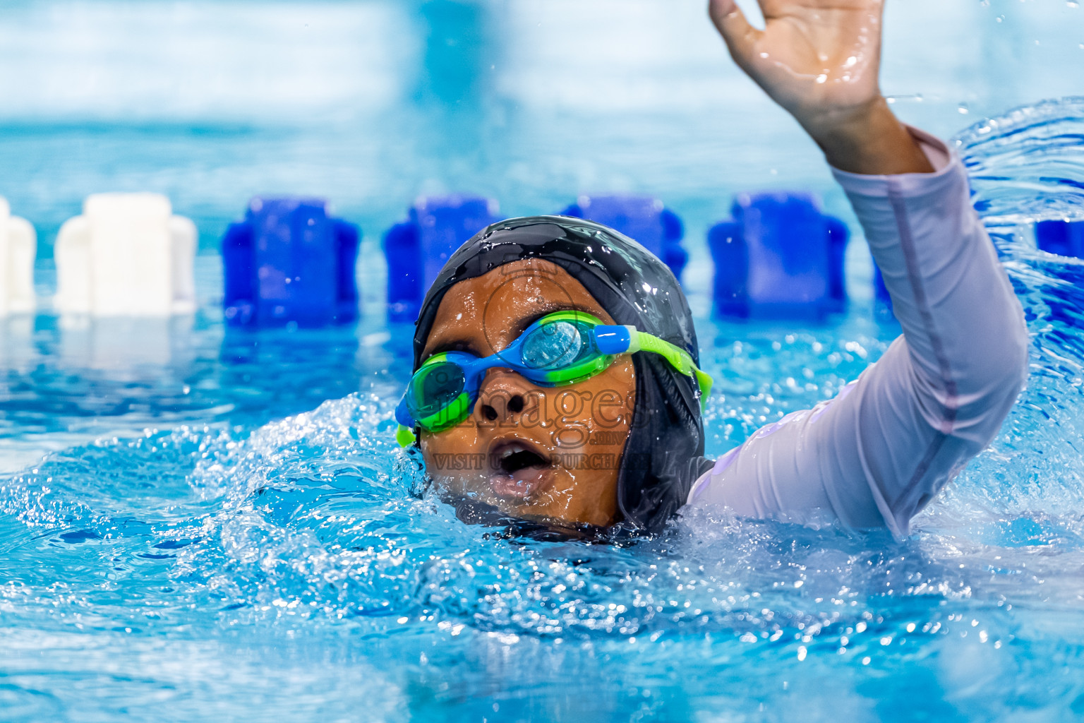 Day 1 of BML 6th National Kids Swimming Kids Festival 2025 held in Hulhumale', Maldives on Monday, 3rd November 2025. Photos: Nausham Waheed / images.mv
