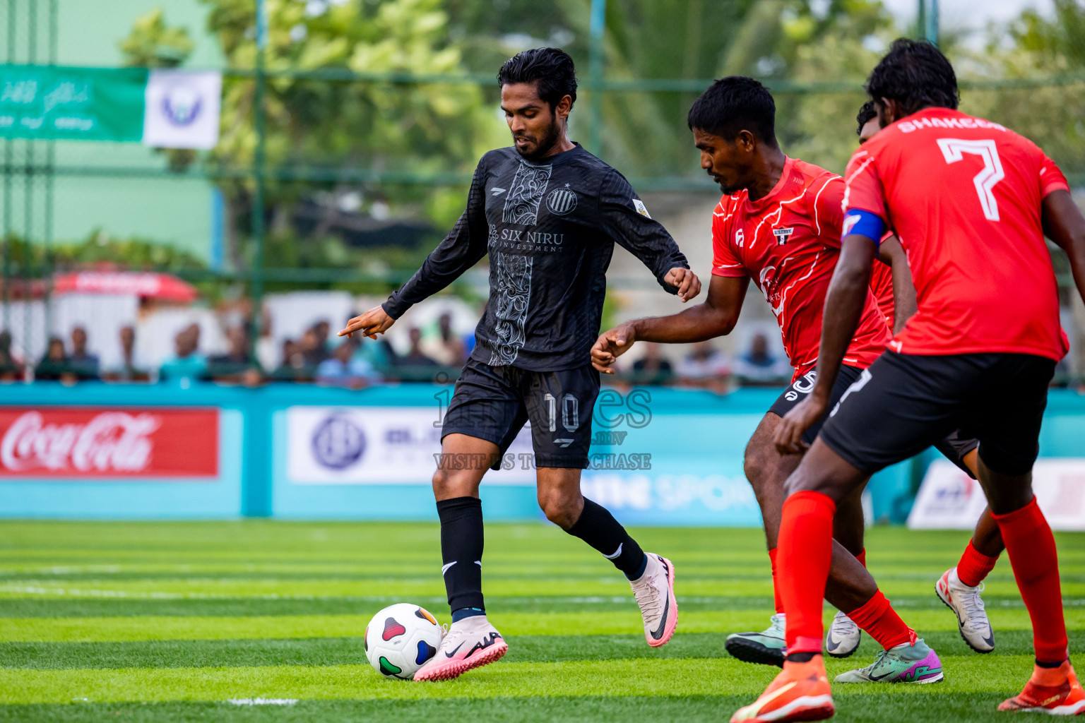 Raiymandhoo FC vs Dee Cee Jay SC in Day 1 of Laamehi Dhiggaru Ekuveri Futsal Challenge 2024 was held on Friday, 26th July 2024, at Dhiggaru Futsal Ground, Dhiggaru, Maldives Photos: Nausham Waheed / images.mv