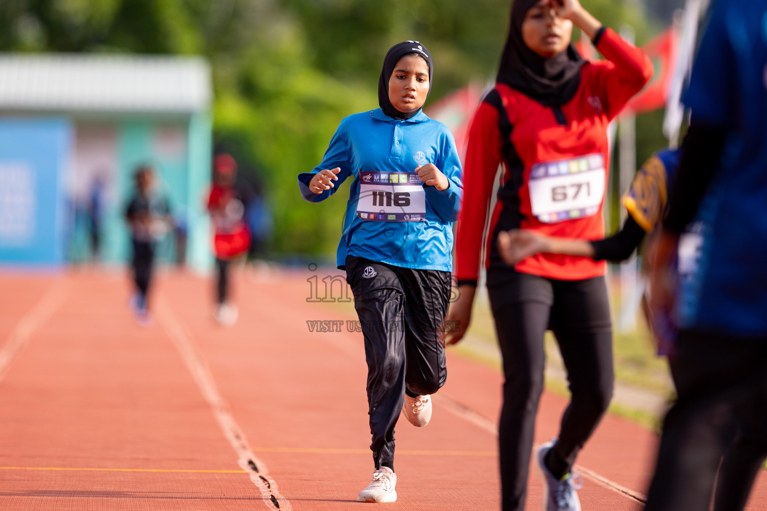 Day 3 of MWSC Interschool Athletics Championships 2024 held in Hulhumale Running Track, Hulhumale, Maldives on Monday, 11th November 2024. 
Photos by: Hassan Simah / Images.mv