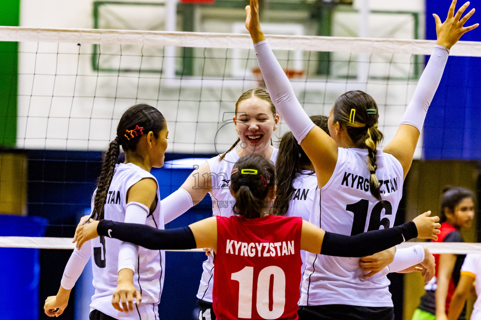 Kyrgyzstan vs Sri Lanka in Final of CAVA U20 Woman's Volleyball Championship 2024 was held in Social Center, Male', Maldives on 23rd July 2024. Photos: Nausham Waheed / images.mv