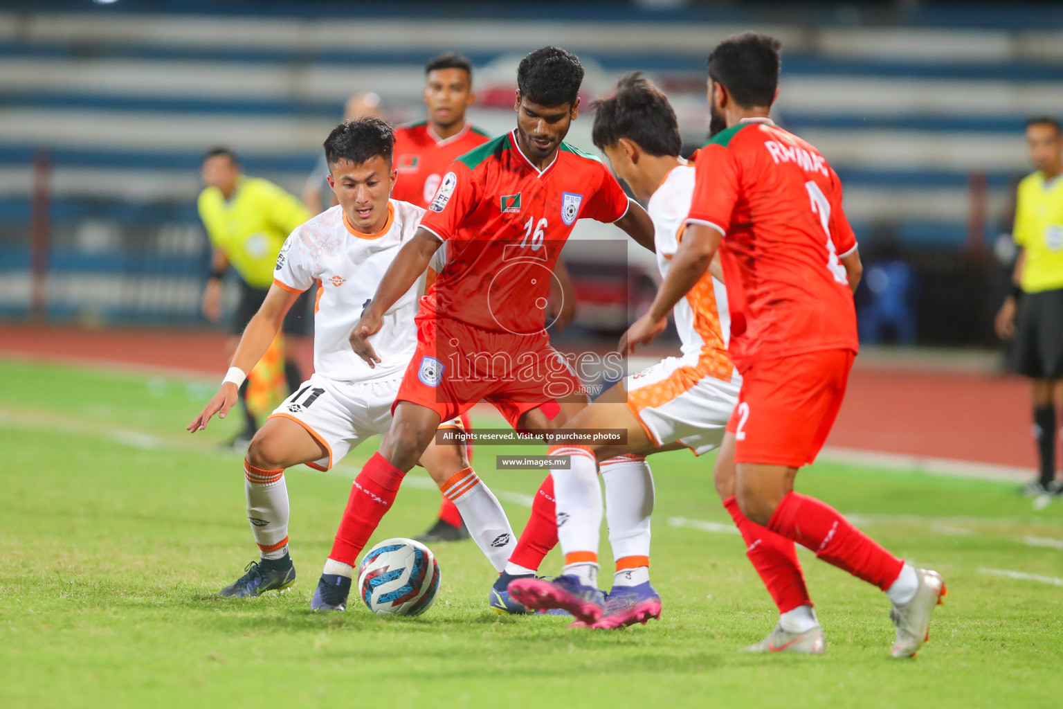 Bhutan vs Bangladesh in SAFF Championship 2023 held in Sree Kanteerava Stadium, Bengaluru, India, on Wednesday, 28th June 2023. Photos: Nausham Waheed, Hassan Simah / images.mv