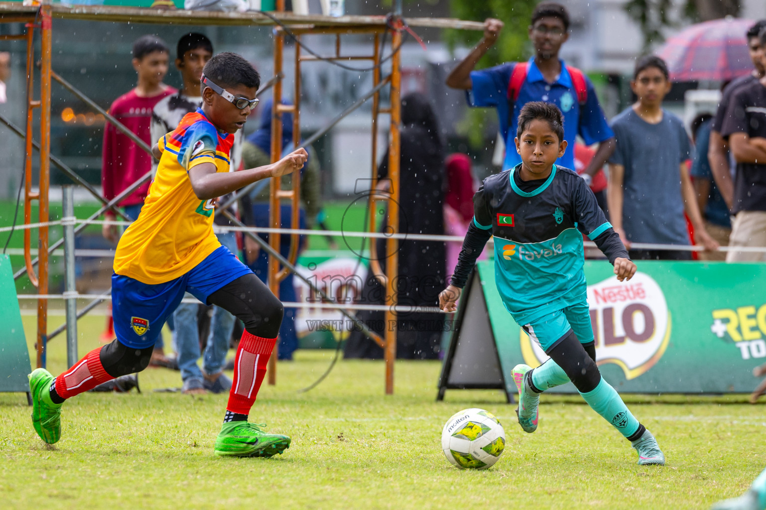 Day 1 of MILO Academy Championship 2025 (U-12) was held at Henveiru Stadium in Male', Maldives on Thursday, 1st May 2025. Photos: Ismail Thoriq / images.mv