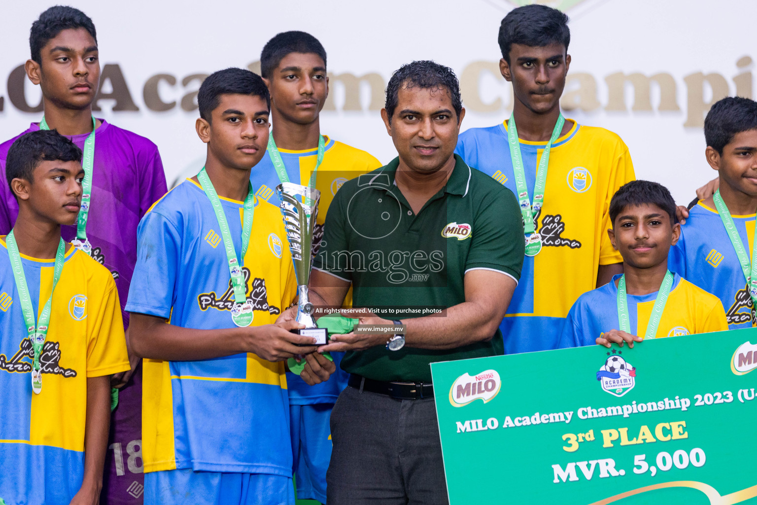 Day 2 of MILO Academy Championship 2023 (u14) was held in Henveyru Stadium Male', Maldives on 4th November 2023. Photos: Nausham Waheed / images.mv