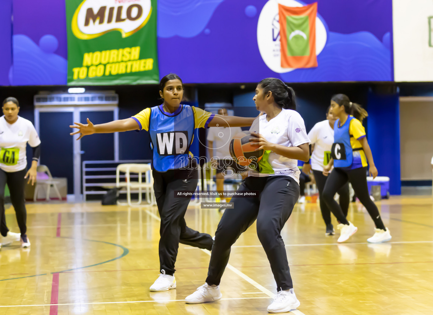 Club Green Streets vs KYRS in the Milo National Netball Tournament 2022 on 21 July 2022, held in Social Center, Male', Maldives. Photographer: Shuu / Images.mv