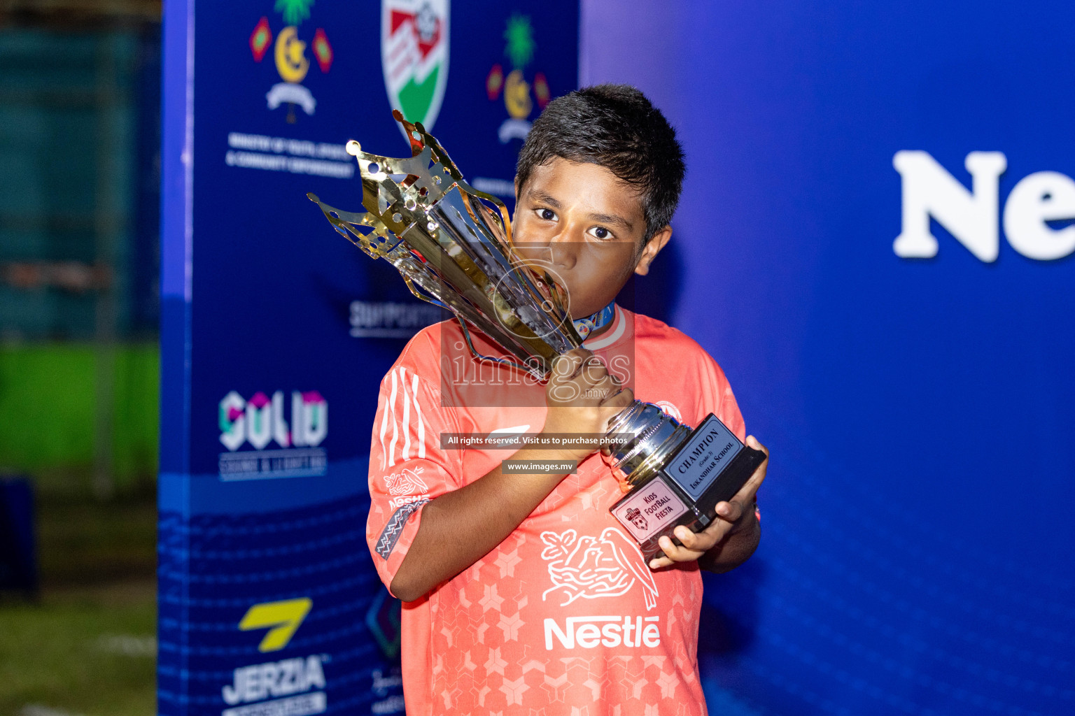 Day 4 of Nestle Kids Football Fiesta, held in Henveyru Football Stadium, Male', Maldives on Saturday, 14th October 2023 Photos: Nausham Waheed  / images.mv