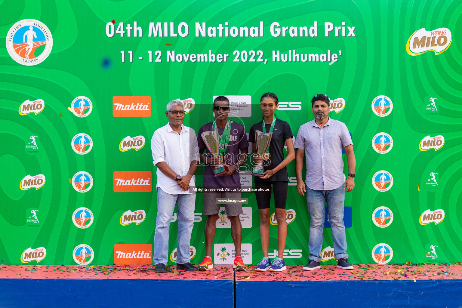 Day 2 of National Grand Prix 2022 held from 11-12 November 2022 in Hulhumale Running Track, Hulhumale, Maldives. Photos: Ismail Thoriq / images.mv