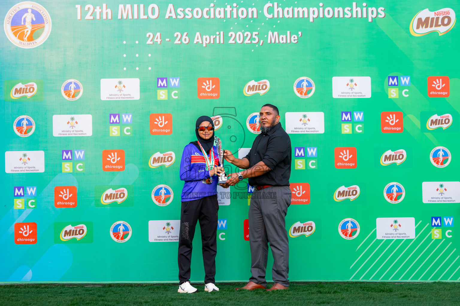 Day 3 of 12th Milo Association Championships was held in Ekuveni Track at Male', Maldives on Saturday, 26th April 2025. Photos: Nausham Waheed / images.mv