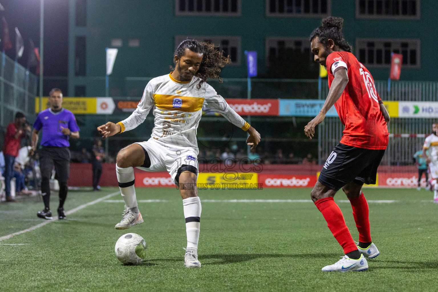 ADh Dhangethi VS ADh Kunburudhoo in Day 12 of Golden Futsal Challenge 2024 was held on Friday, 26th January 2024, in Hulhumale', Maldives Photos: Nausham Waheed / images.mv