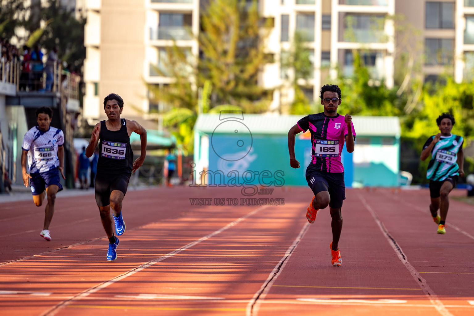 Day 1 of MWSC Interschool Athletics Championships 2024 held in Hulhumale Running Track, Hulhumale, Maldives on Saturday, 9th November 2024. 
Photos by: Hassan Simah / Images.mv