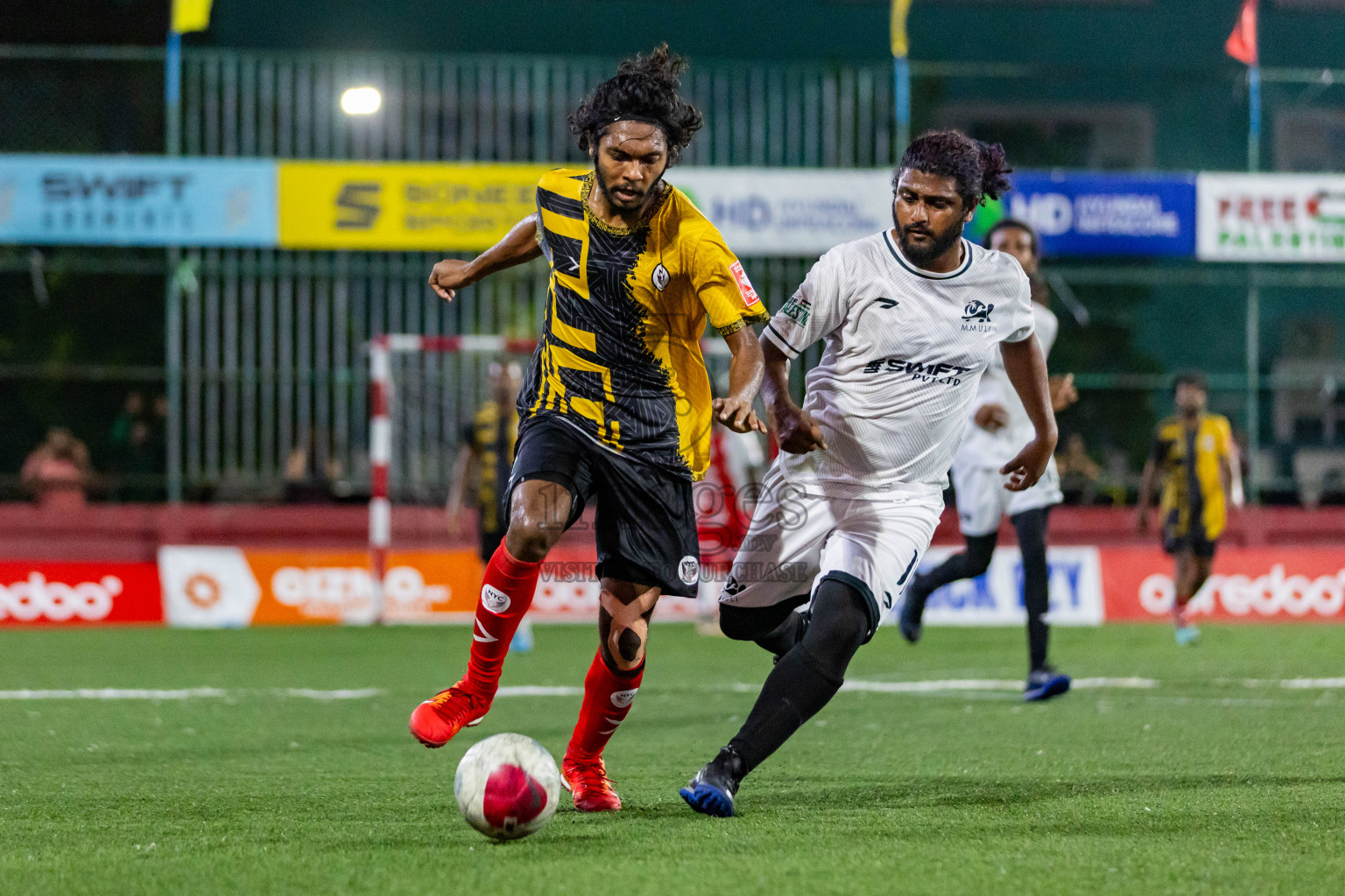 M Muli vs M Naalaafushi in Day 22 of Golden Futsal Challenge 2024 was held on Monday , 5th February 2024 in Hulhumale', Maldives Photos: Nausham Waheed / images.mv