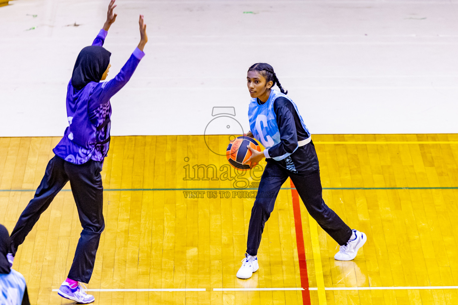 Day 3 of 25th Inter-School Netball Tournament was held in Social Center at Male', Maldives on Sunday, 11th August 2024. Photos: Nausham Waheed / images.mv