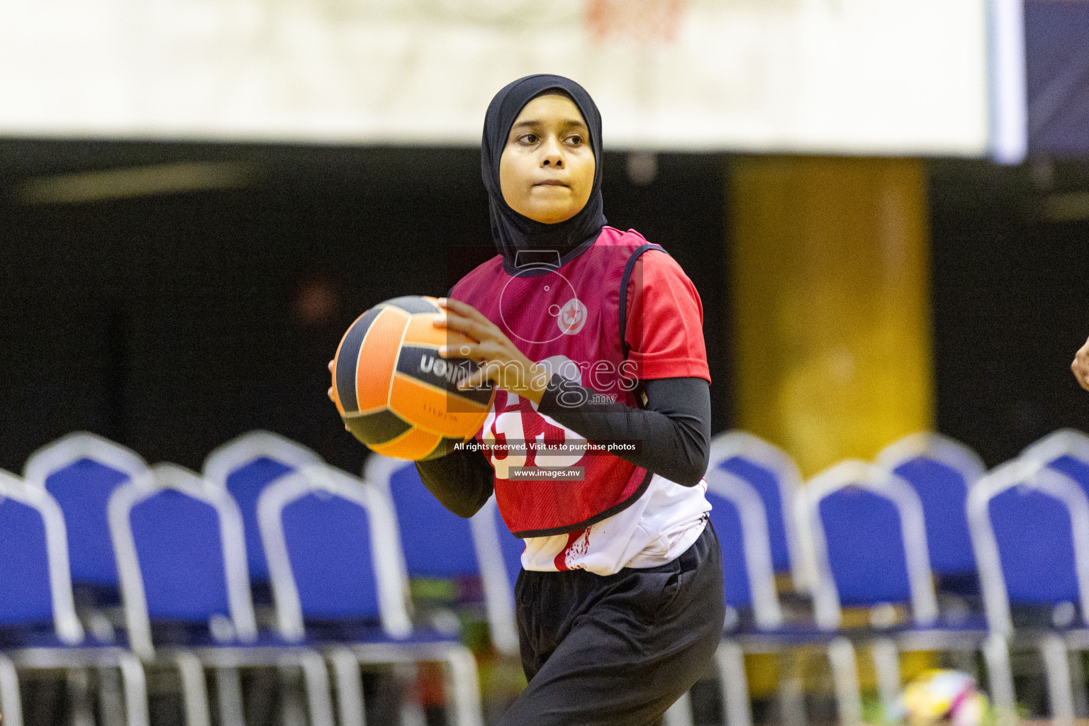 Day 10 of 24th Interschool Netball Tournament 2023 was held in Social Center, Male', Maldives on 5th November 2023. Photos: Nausham Waheed / images.mv