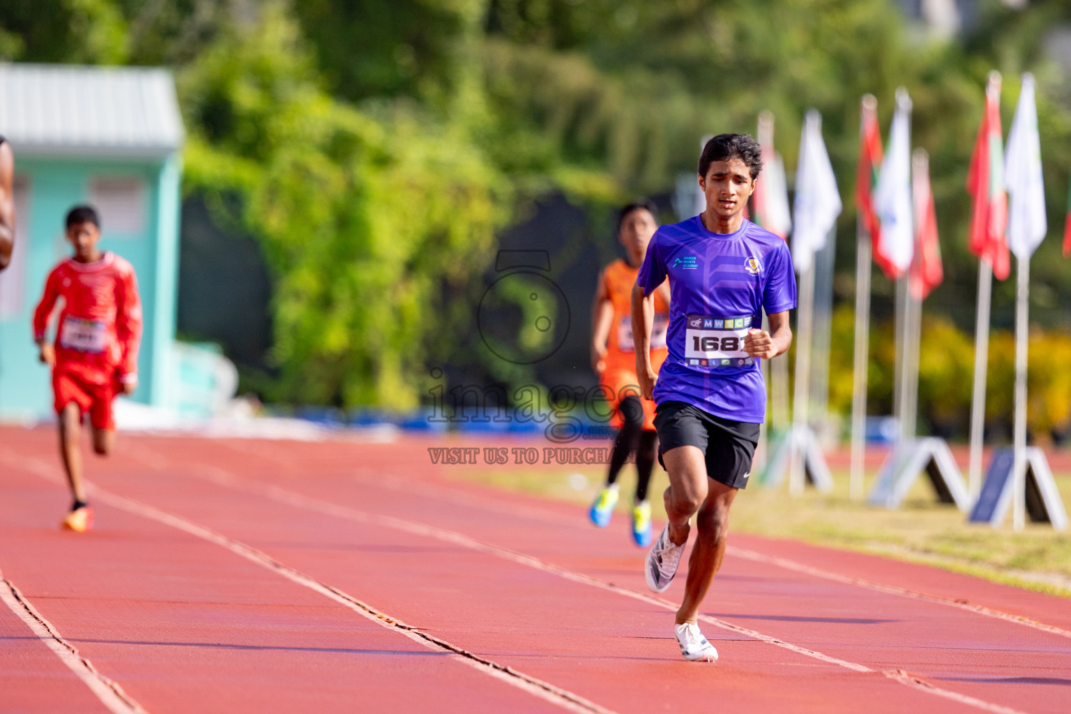 Day 3 of MWSC Interschool Athletics Championships 2024 held in Hulhumale Running Track, Hulhumale, Maldives on Monday, 11th November 2024. 
Photos by: Hassan Simah / Images.mv