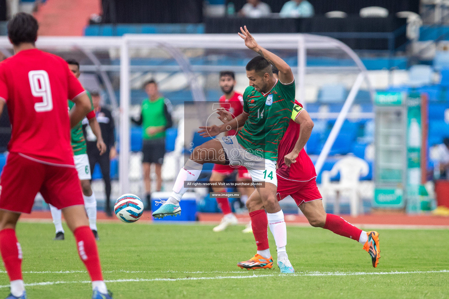 Lebanon vs Bangladesh in SAFF Championship 2023 held in Sree Kanteerava Stadium, Bengaluru, India, on Wednesday, 22nd June 2023. Photos: Nausham Waheed / images.mv