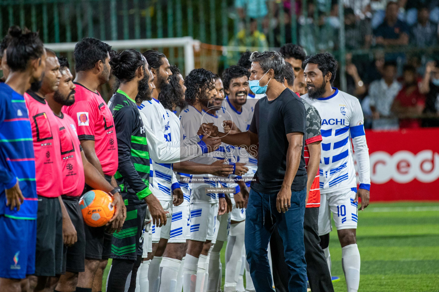 STO RC Vs Team Fenaka in the Quarter Finals of Club Maldives 2021 held in Hulhumale, Maldives on 13 December 2021. Photos: Shu Abdul Sattar / images.mv