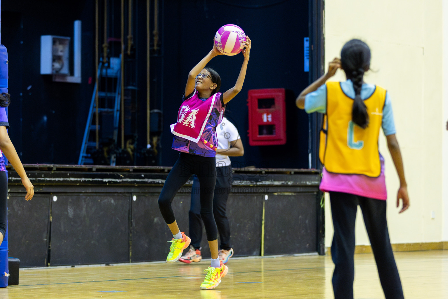 Netkids B vs N Sports academy B (U13) in Day 1 of 3rd Junior Championship - Netball association of Maldives, held at Social Center on 19th January 2025 . Photos by Shuu Abdul Sattar / Images.mv
