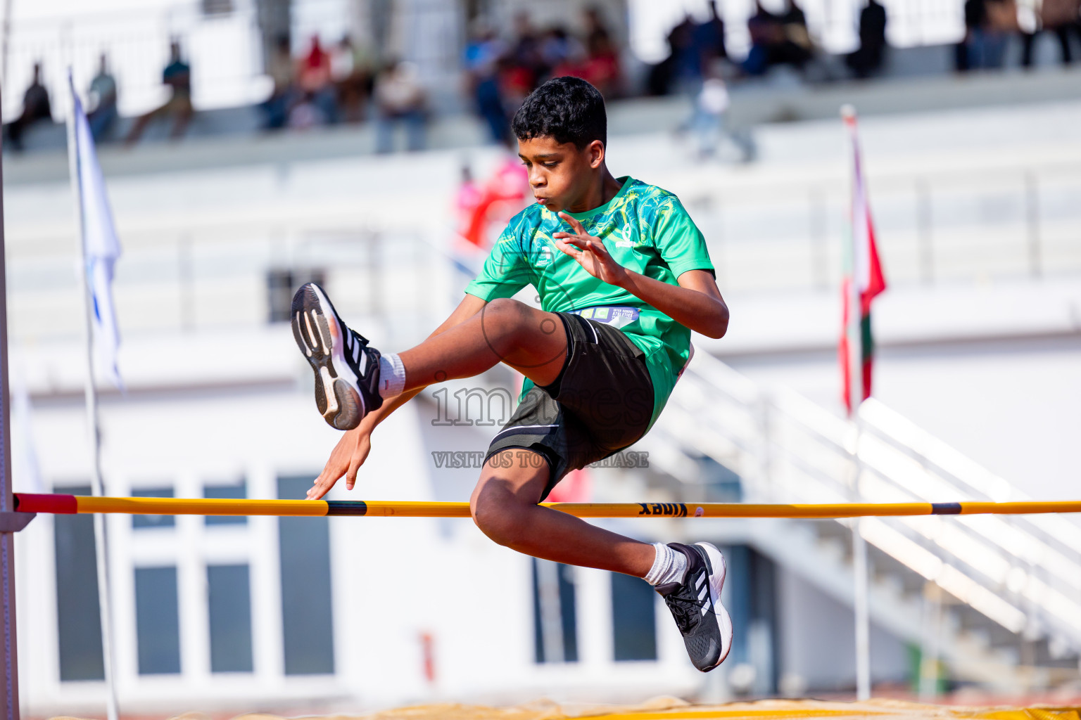 Day 3 of MWSC Interschool Athletics Championships 2024 held in Hulhumale Running Track, Hulhumale, Maldives on Monday, 11th November 2024. Photos by:  Nausham Waheed / Images.mv